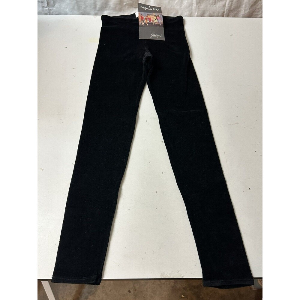 Vintage NWT Gilda Marx California Body Black Velour Leggings Women’s Size L New